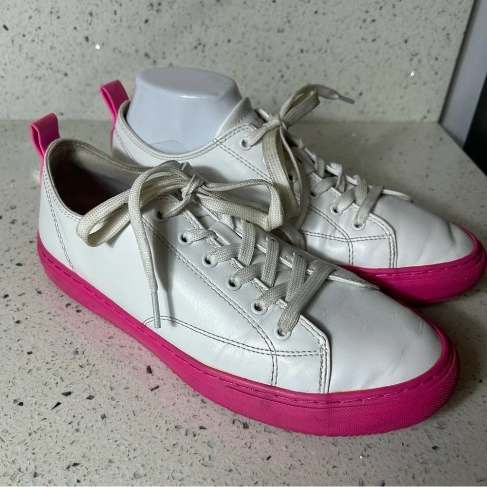 Marc Fisher Hot Pink White Lace Up Sneakers Barbiecore Barbie​